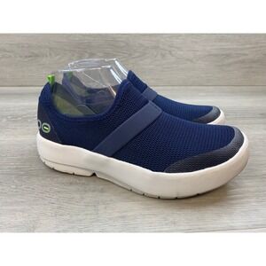 Oofos OOmg Low Women's Sneakers Blue Mesh Recovery Slip On 7 EU 38 Shoes